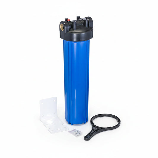 TREVOLI - Water Filtration Big Blue Jumbo Water Filter Housing - 20"