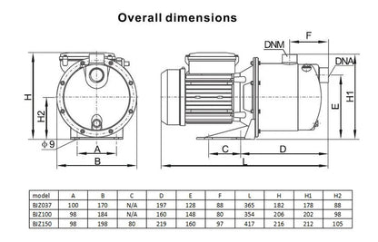 TREVOLI - BJZ150E - Stainless Steel Jet Pump for Large Home