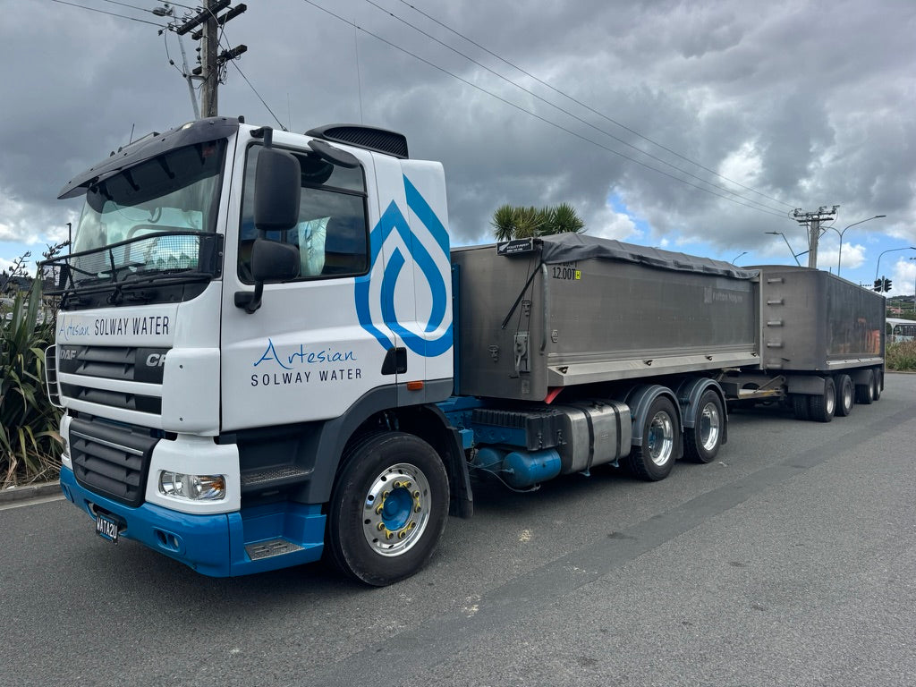 NZ-wide bulk cartage truck transporting aggregate for a civil project