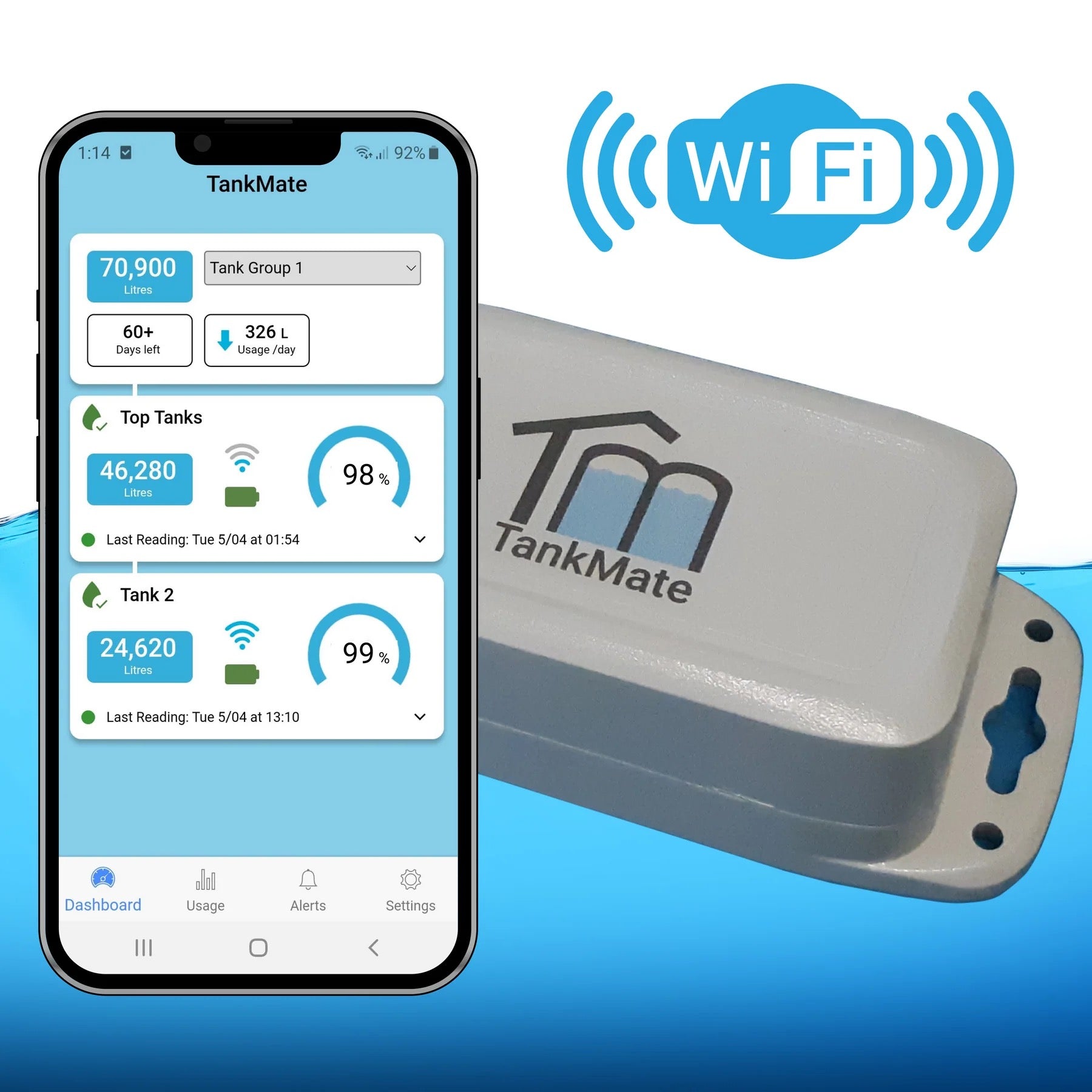 TankMate R3 Wi-Fi water tank level sensor